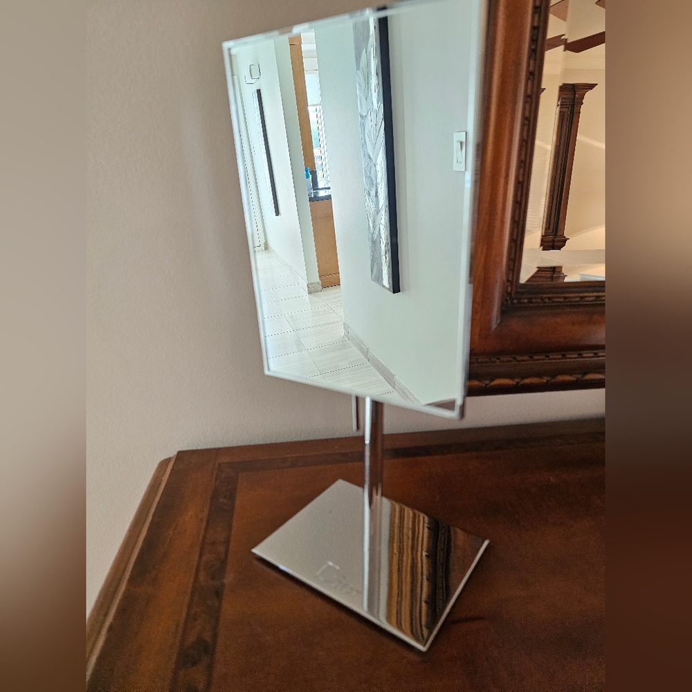 Elegant Silver Vanity Mirror-Dior